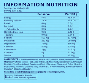 BOWNSE blueberry nutrition information — 50 mg Vitamin C per serving