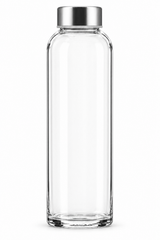 Clear glass welcome bottle